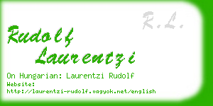 rudolf laurentzi business card